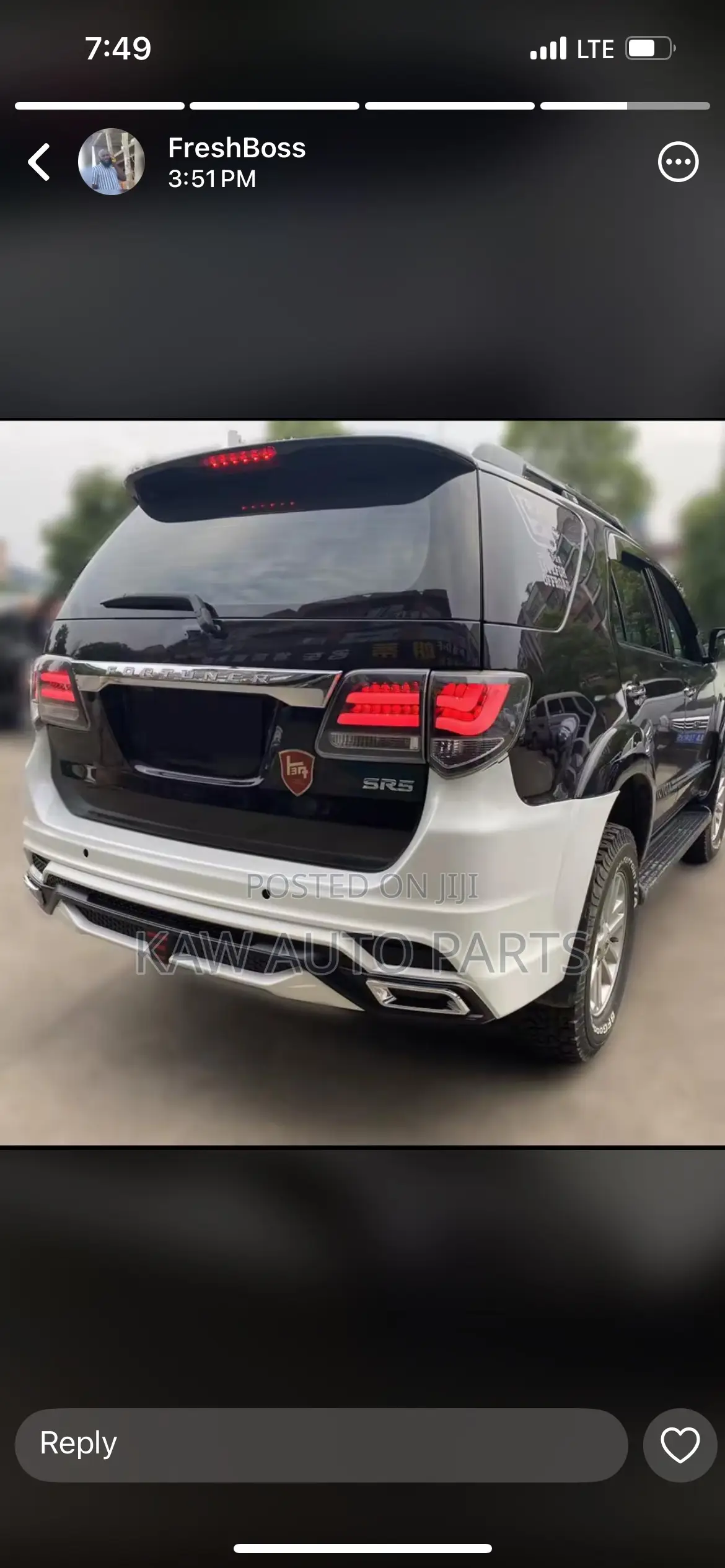 2012,2013,2014  Front And  Back Bumper For Toyota Fortuner