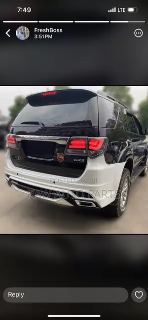 2012,2013,2014  Front And  Back Bumper For Toyota Fortuner
