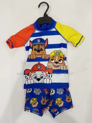 Two Piece Paw Patrol Baby Boy's Swimsuit 3-6months And 6-9m
