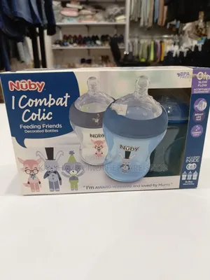 Nuby I Combat Colic Feeding Decorated Bottles(3 in Box)
