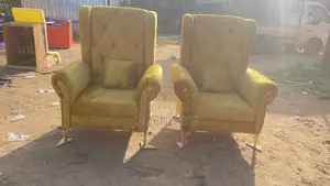 Yellow Fabric King Sofa(Free Delivery)