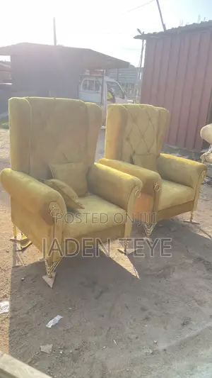 Yellow Fabric King Sofa(Free Delivery)