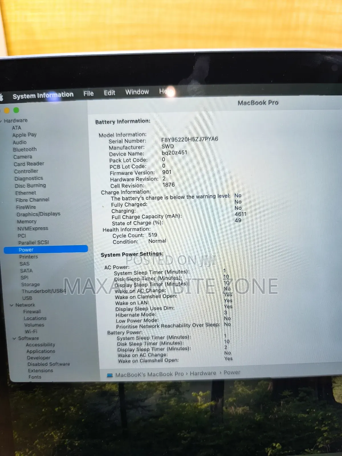 Laptop Apple MacBook Pro 2019 8GB Intel Core I5 SSD 500GB