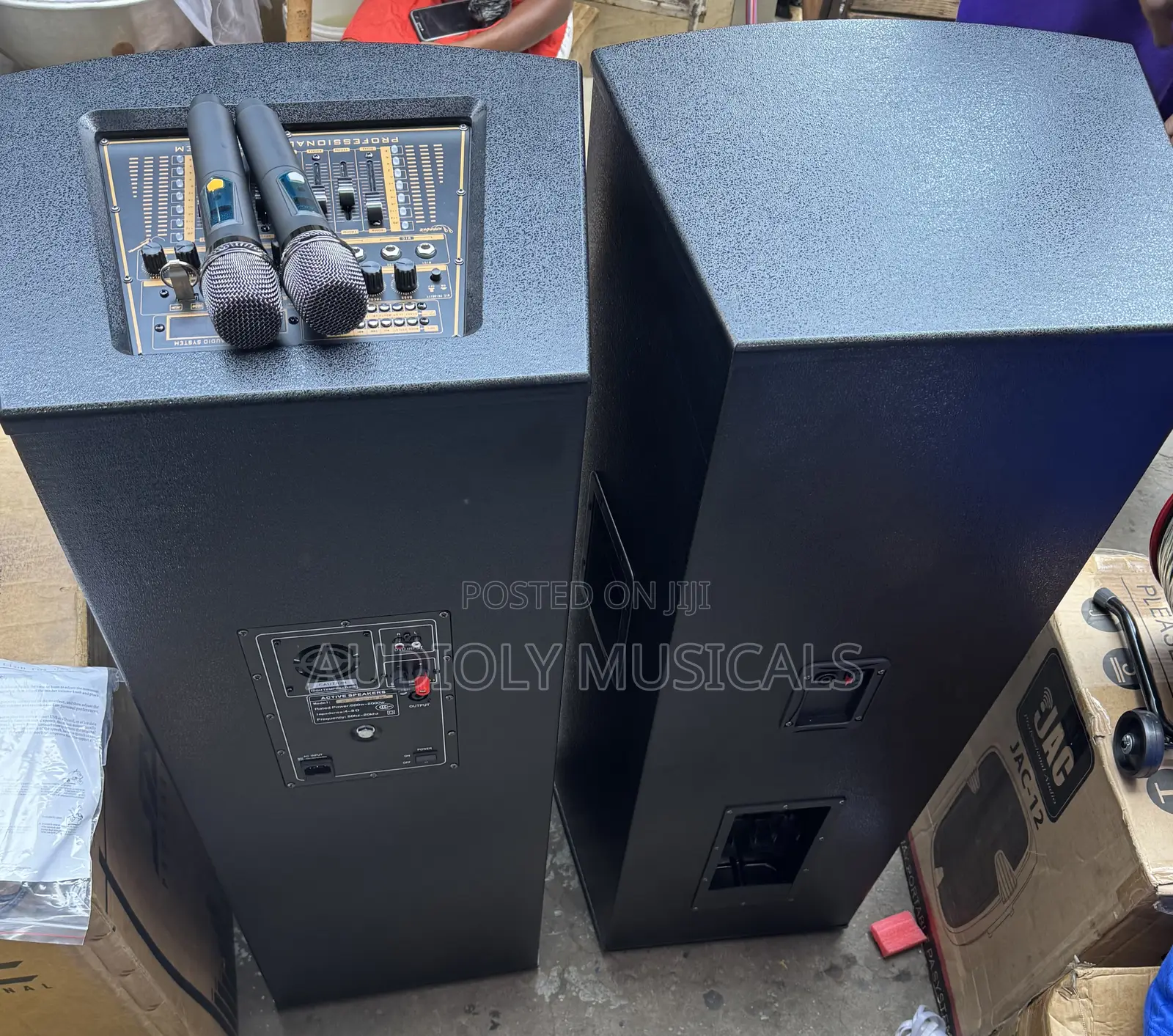 Jac Full Range Active Speaker (Pair) With 2 Microphones