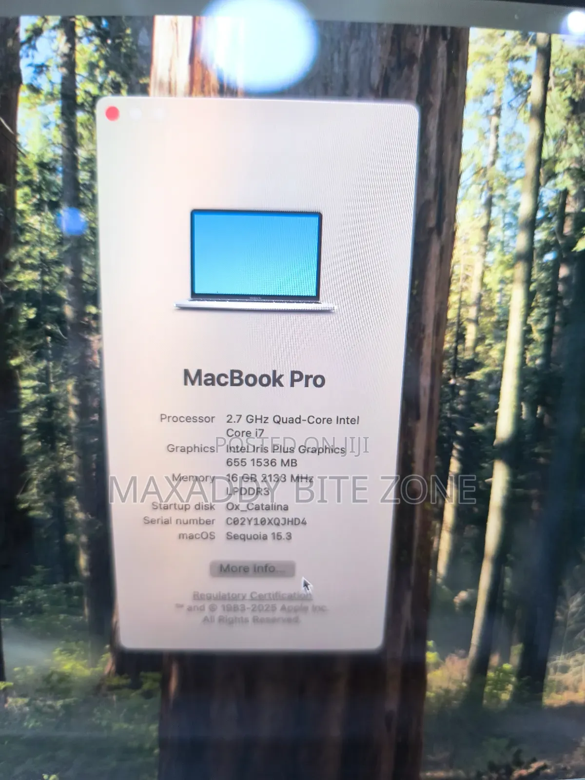 Laptop Apple MacBook Pro 2018 16GB Intel Core I7 SSD 256GB