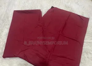 Plain Burgundy Bedsheet + 2 Pillow Cases