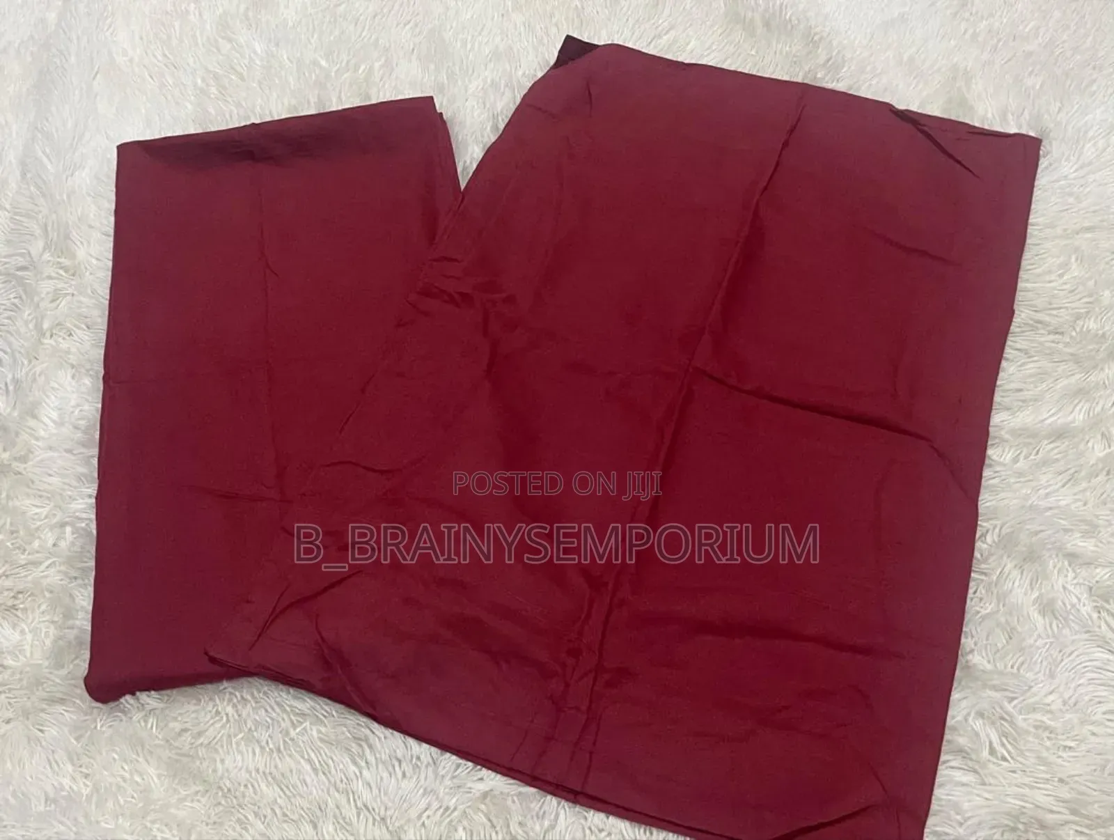 Plain Burgundy Bedsheet + 2 Pillow Cases