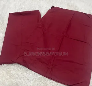 Plain Burgundy Bedsheet + 2 Pillow Cases