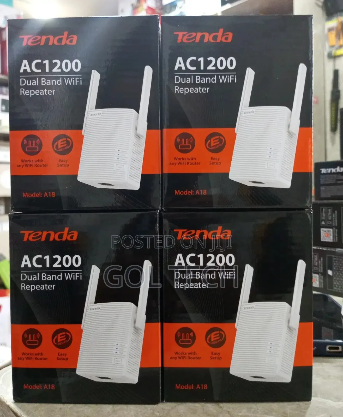 Tenda Wireless Range Extender Ac1200 Dual Band A18