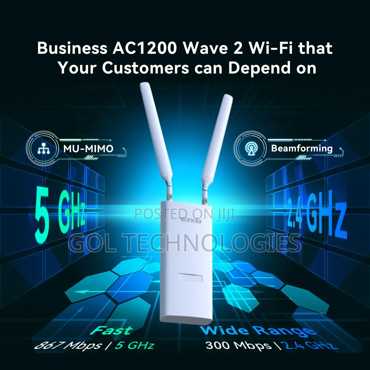 Tenda Access Point 802.11ac Indoor/ Outdoor Wifi Dual Band