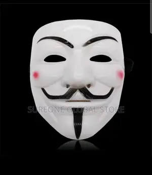 Face Mask Black White v for Vendetta Hackers Cos Mask