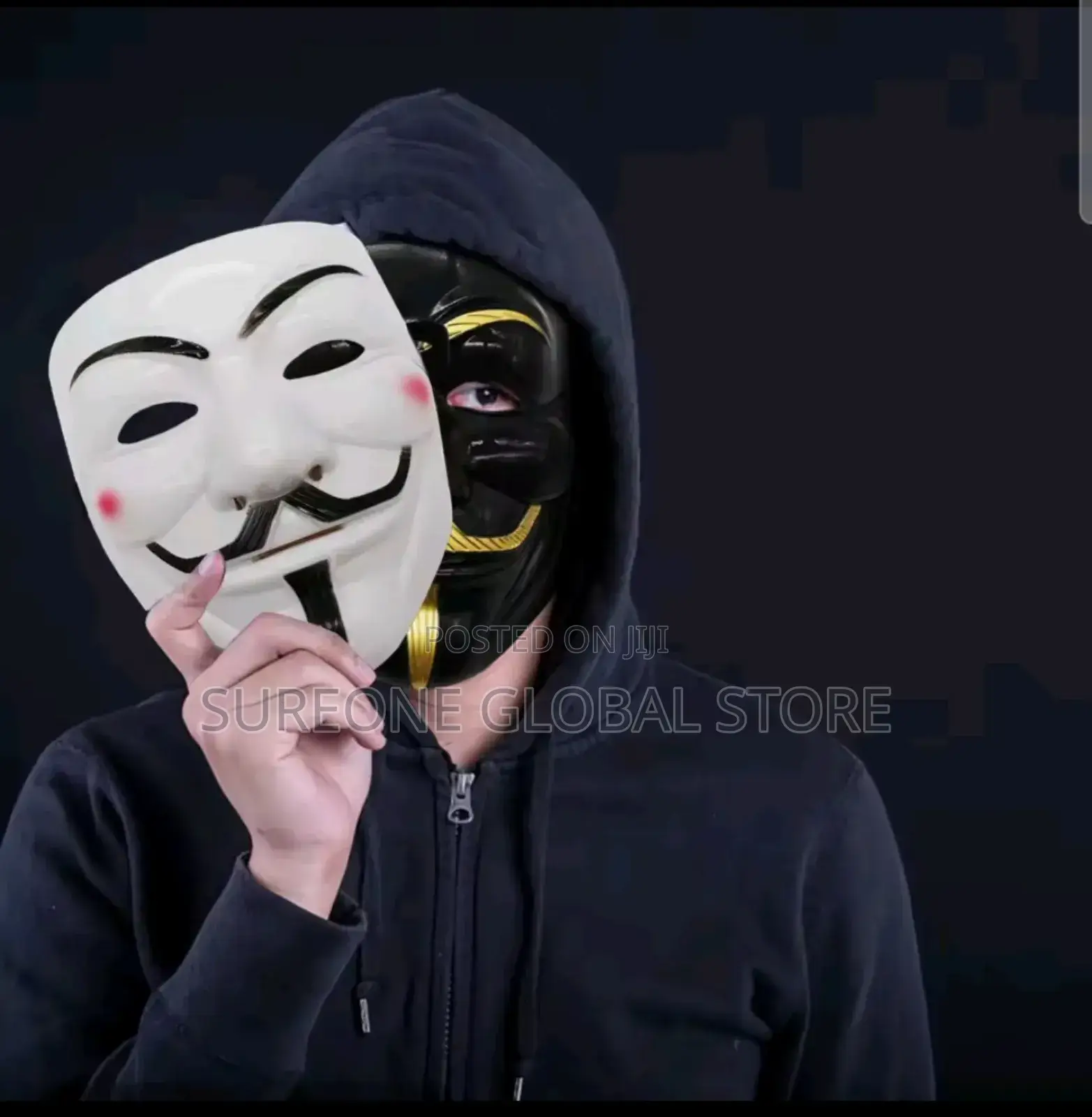 Face Mask Black White v for Vendetta Hackers Cos Mask