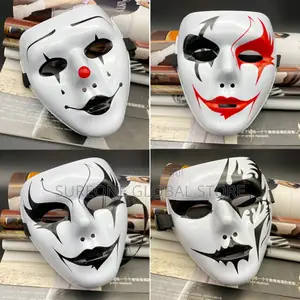 Performance Full Face Mask Hand-Painted White Street Dan