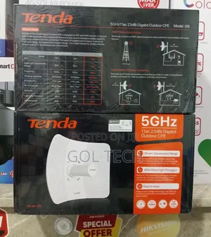 Tenda O9 5ghz 11ac 23dbi Gigabit Outdoor Cpe/Access Point