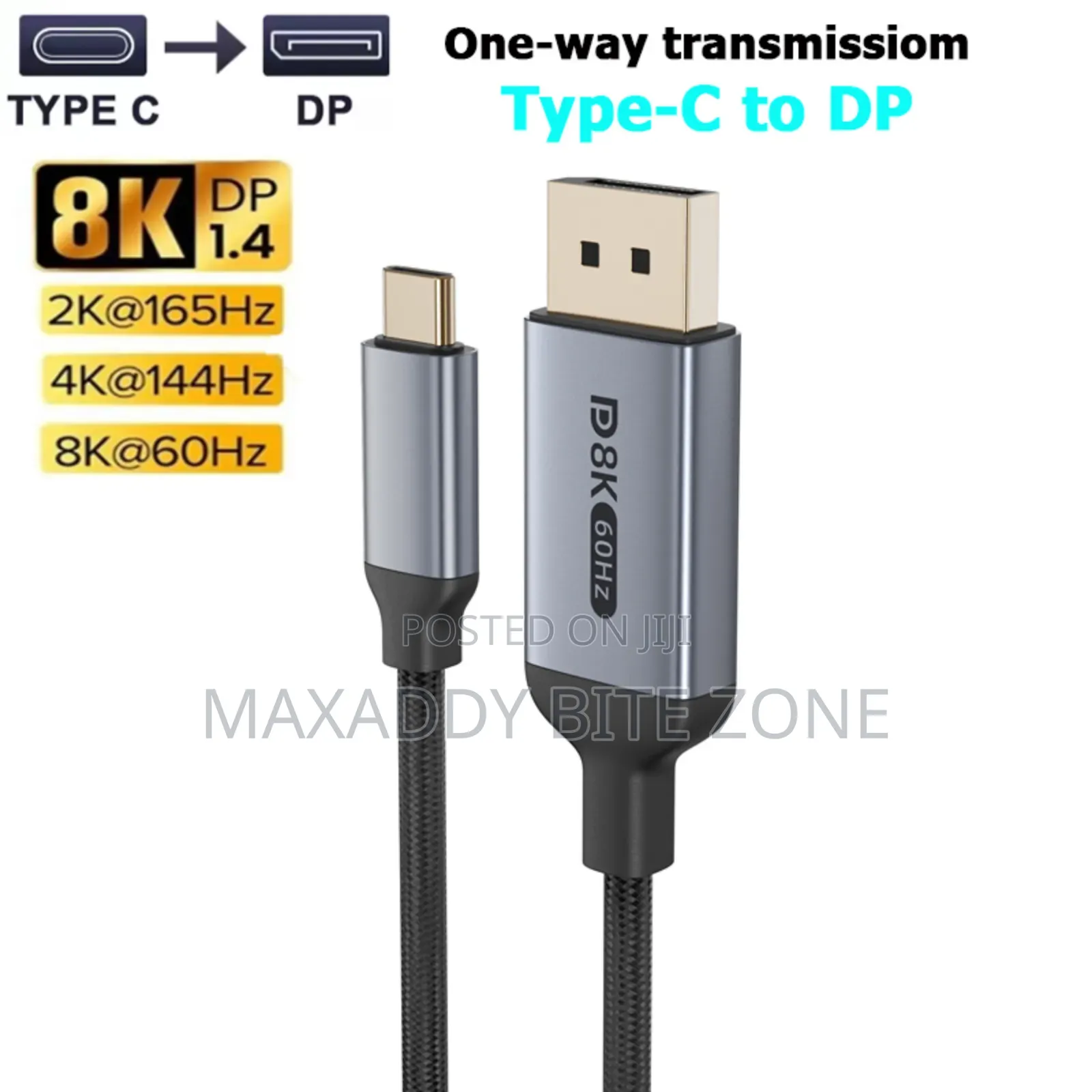 3m Type C To Displayport 2.1 Cable 8k@60hz 4k@144hz