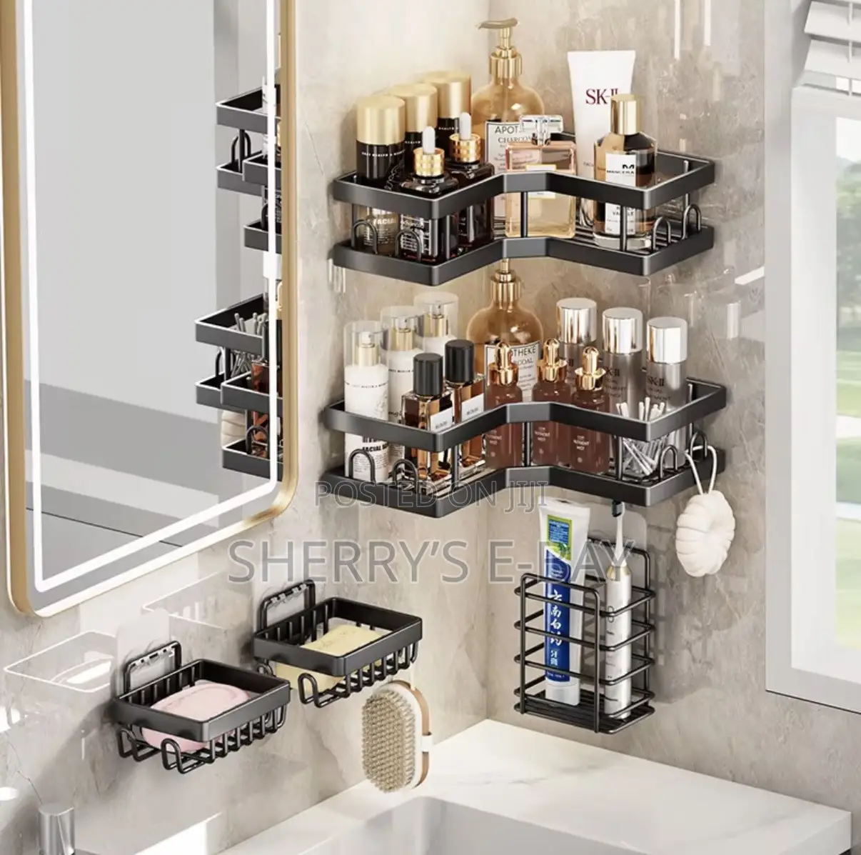 5pcs Bathroom Corner Rack