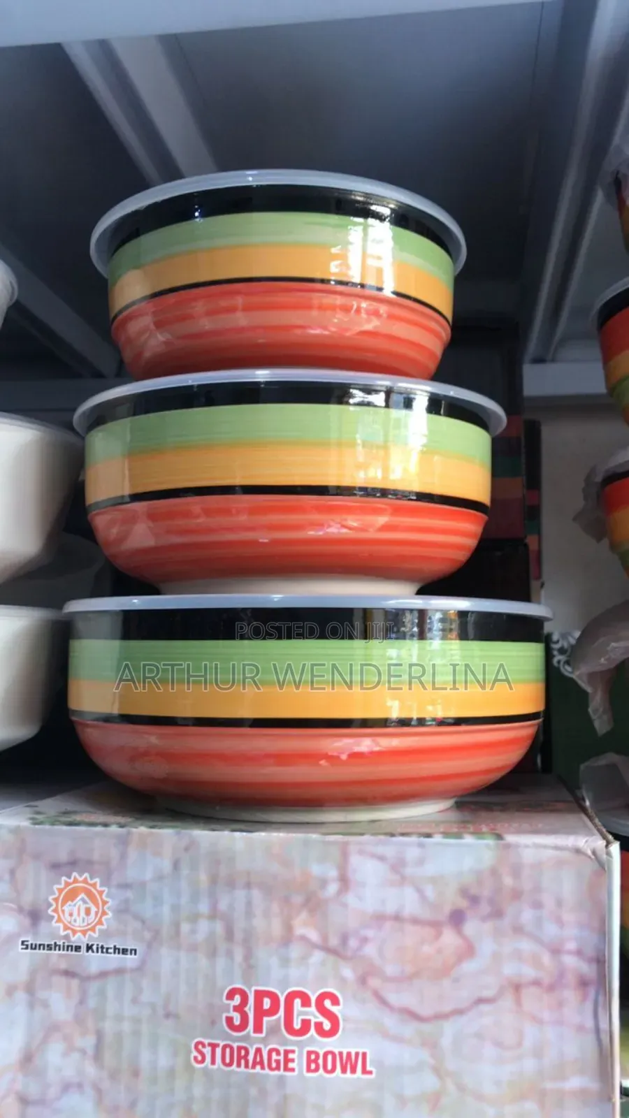 5 and 3 Pieces Ceramic Bowl With Cover