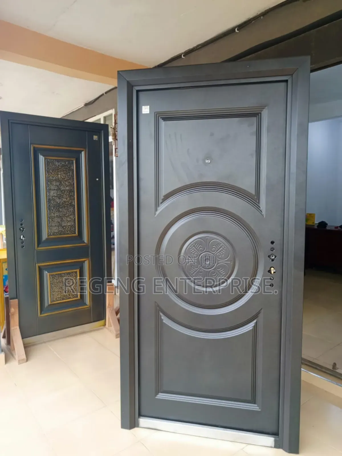 Quality Black Locks Security Door
