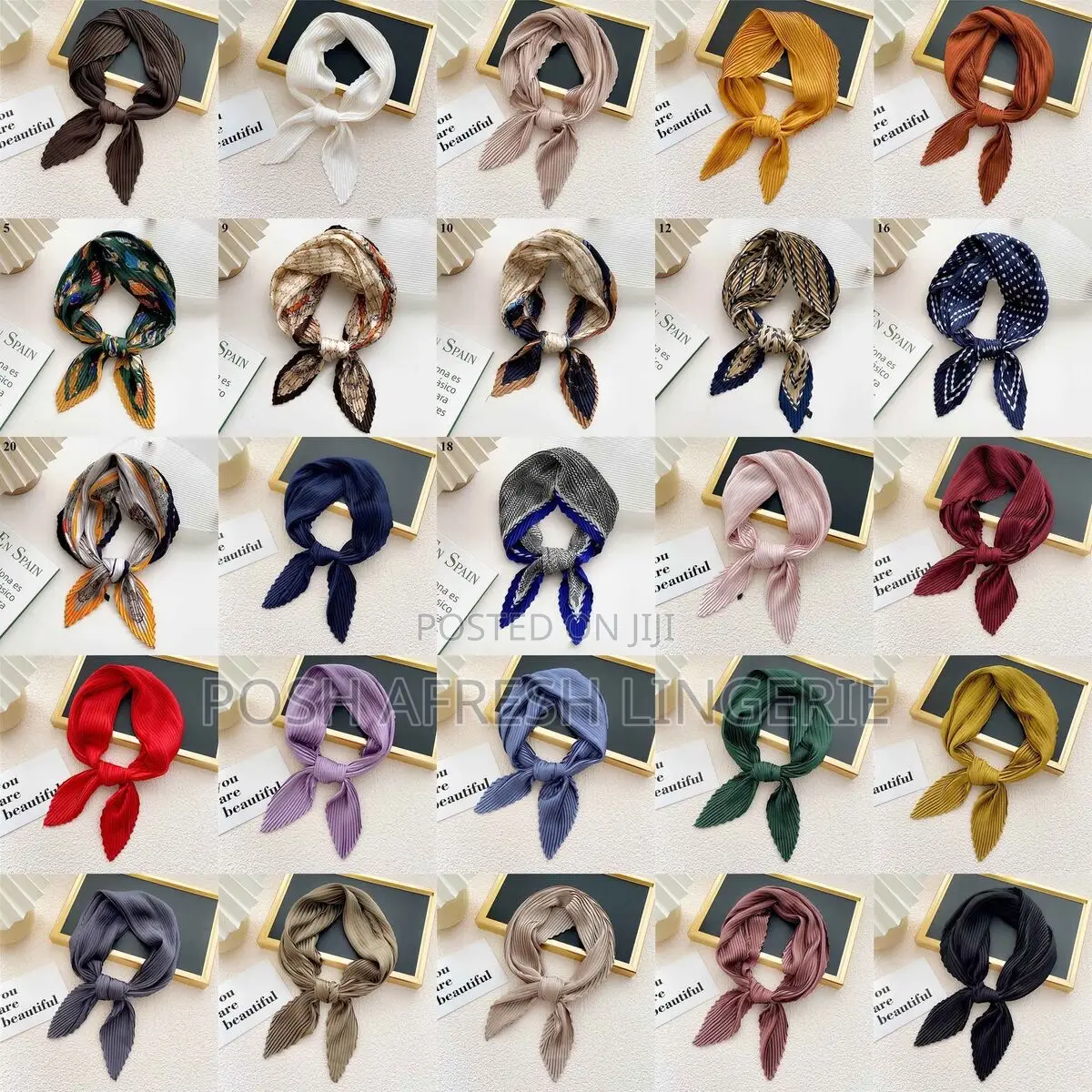 Pleated Scarf/ Muffler