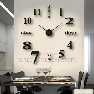 3d Soundless 90 to 120cm Clock Large-Sized