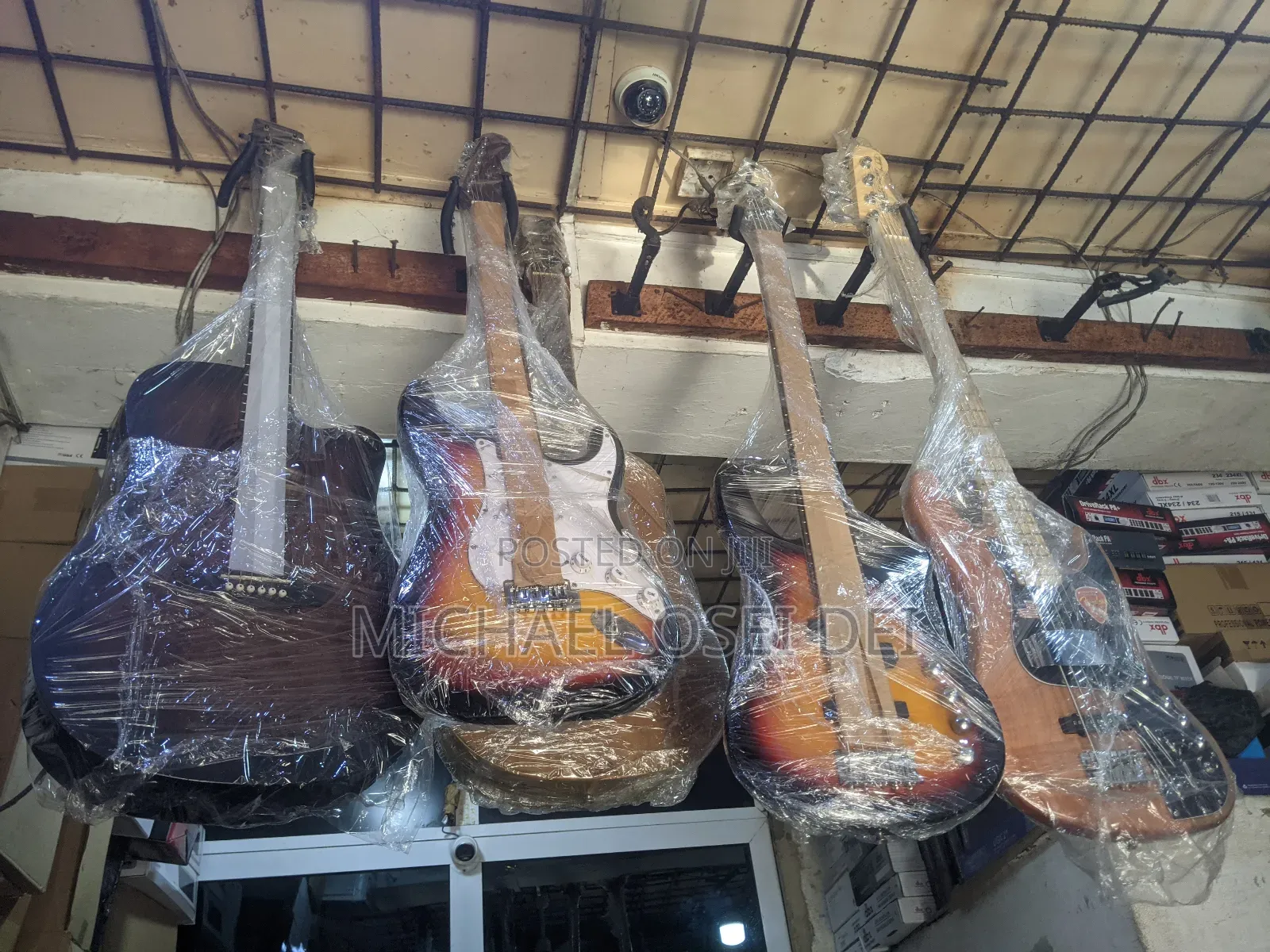 Acoustic, Lead and Base Guitar