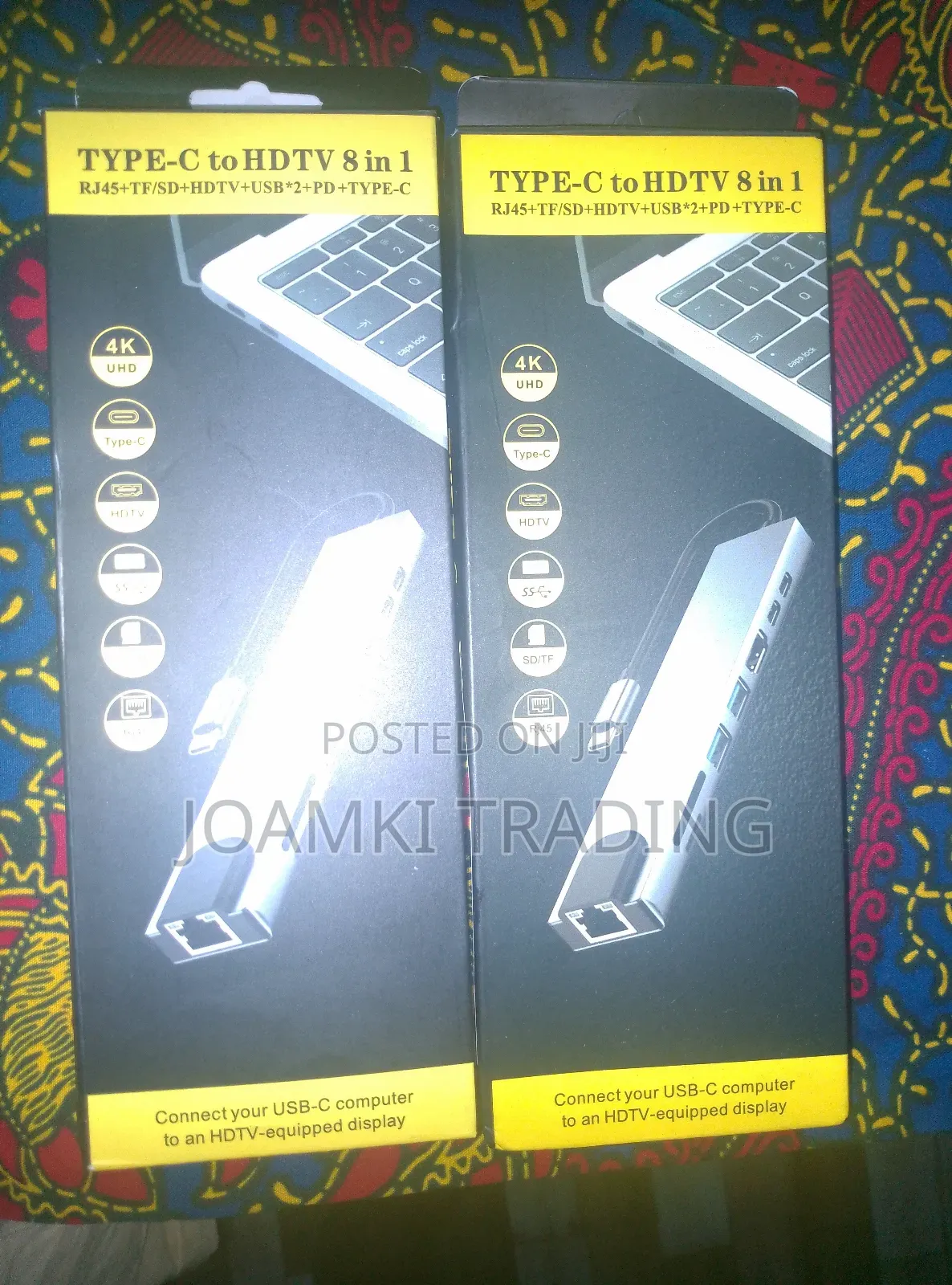 8 In 1 Usb C Hub 3.0 Splitter 4 Laptop, Pd Sd Tf Rj45 Hdmi