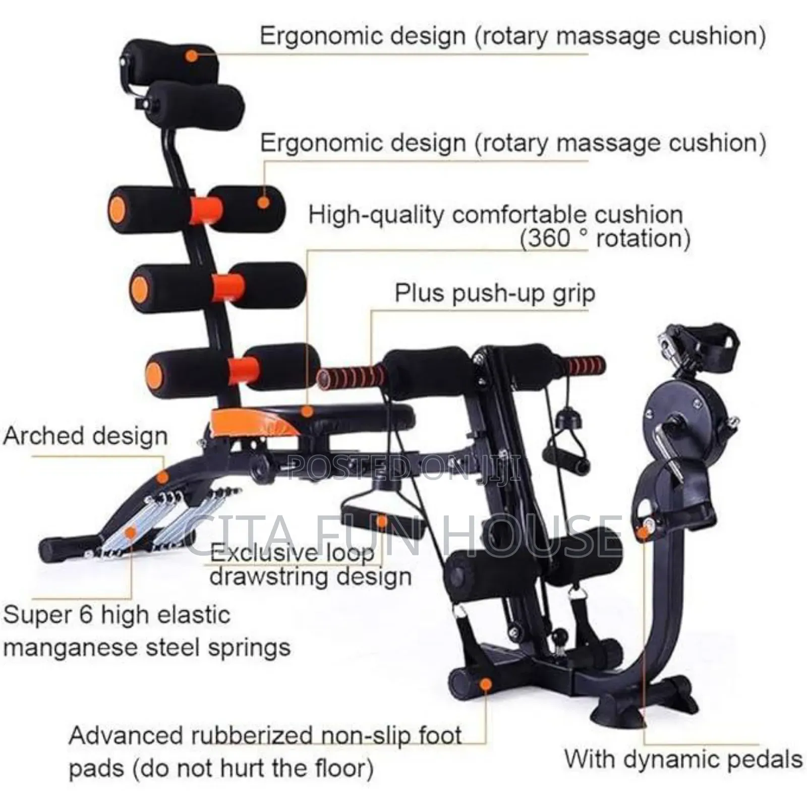Six Pack Care Abdominal 6 in 1 Exercise Bench Machine