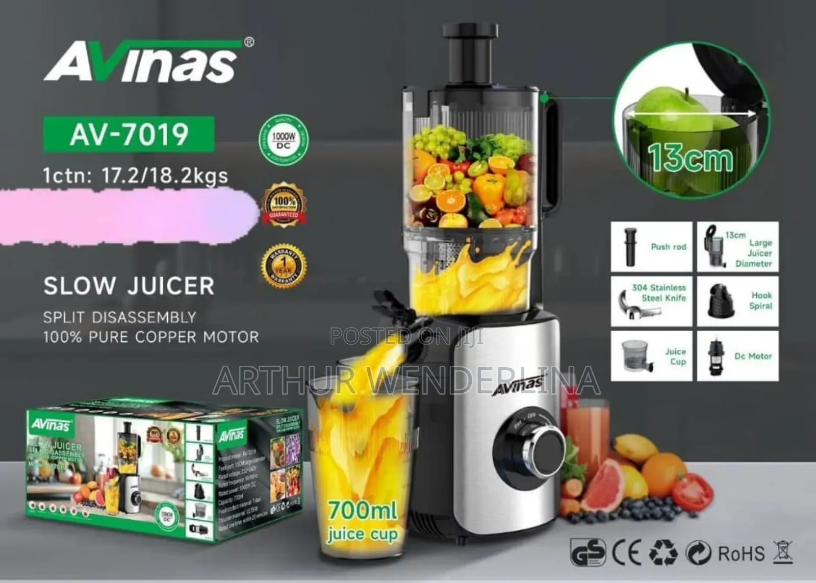 Avinas Slow Juicer.1000w