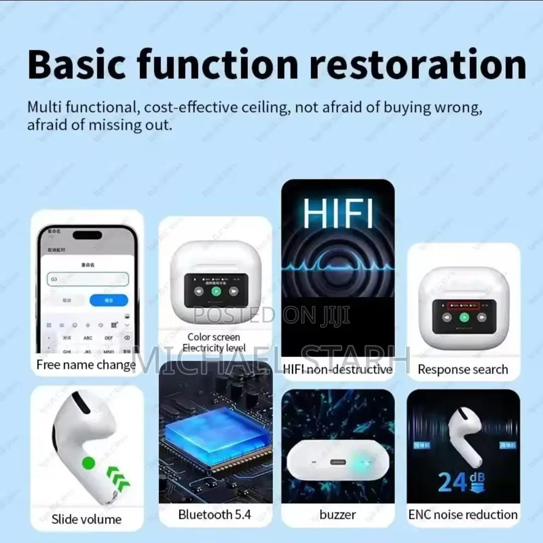 Airpod Pro Wireless Earphone With Touch Screen Displace