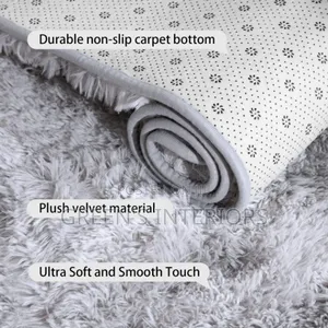 Normal Weight Ash Fluffy Carpet Available