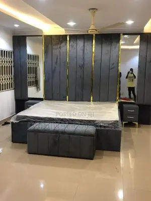 Super Queen Size Ottoman Side Drawers and Mattress