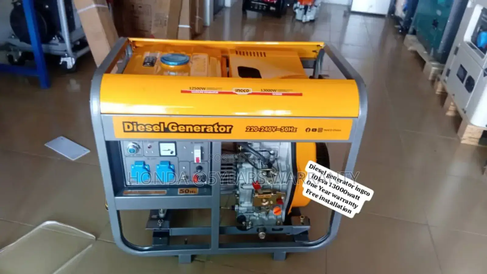 Energy Smart Ingco Skeleton 10kva 13000watt Diesel Generator