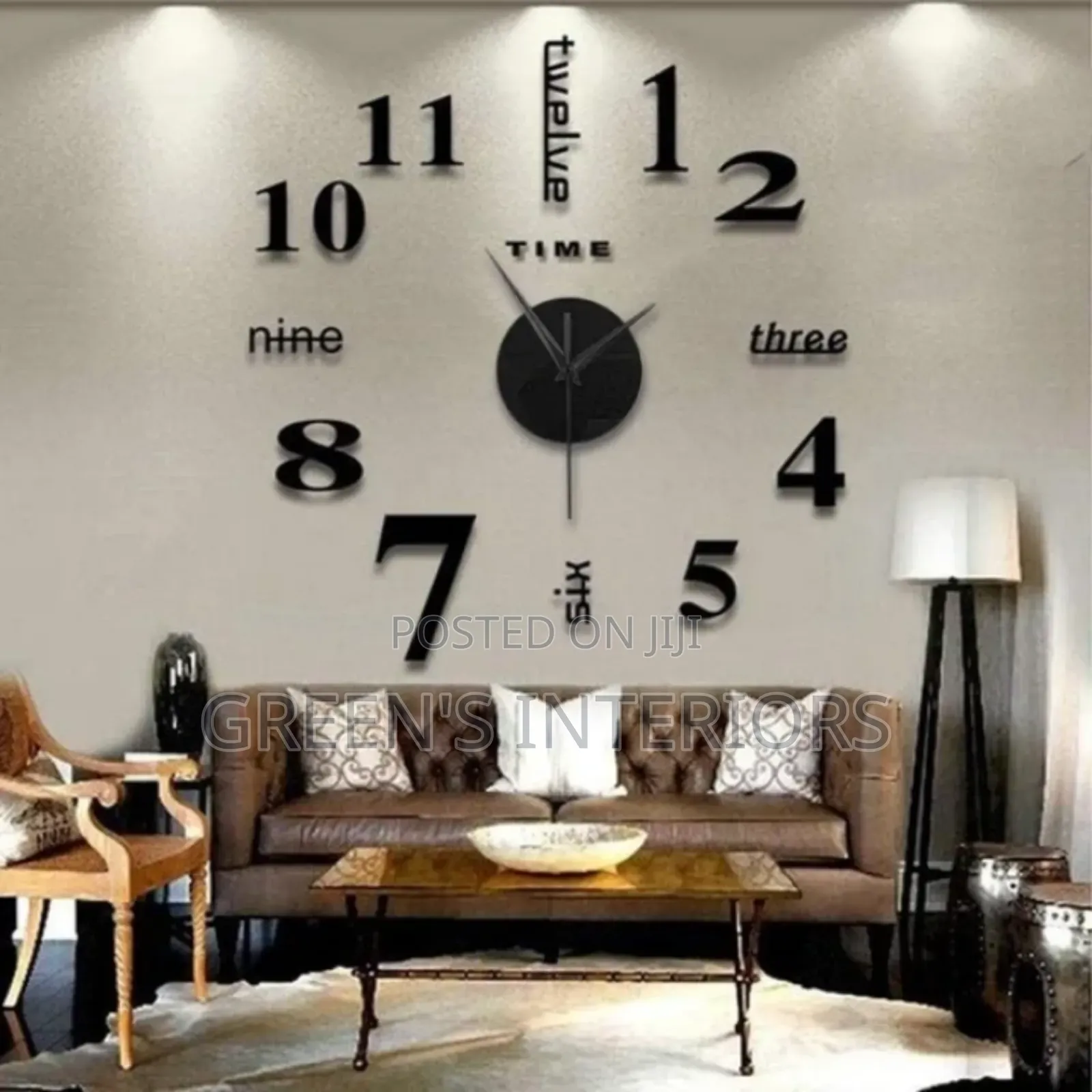 120 Cm Flameless Wall Clock Available