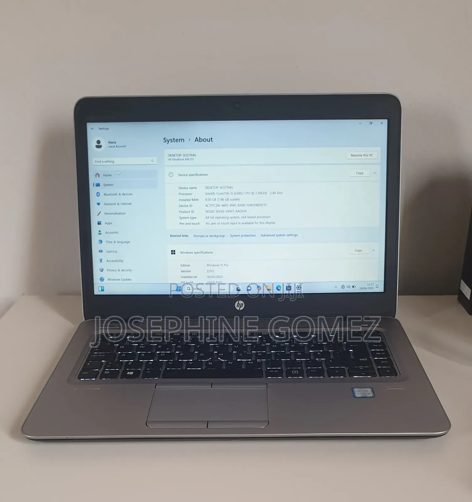 Laptop HP EliteBook 840 G3 8GB Intel Core I5 SSD 256GB