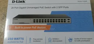 26 Port Gigabit Unmanaged Poe Switch 2 SFP Ports- DGS-F1024p