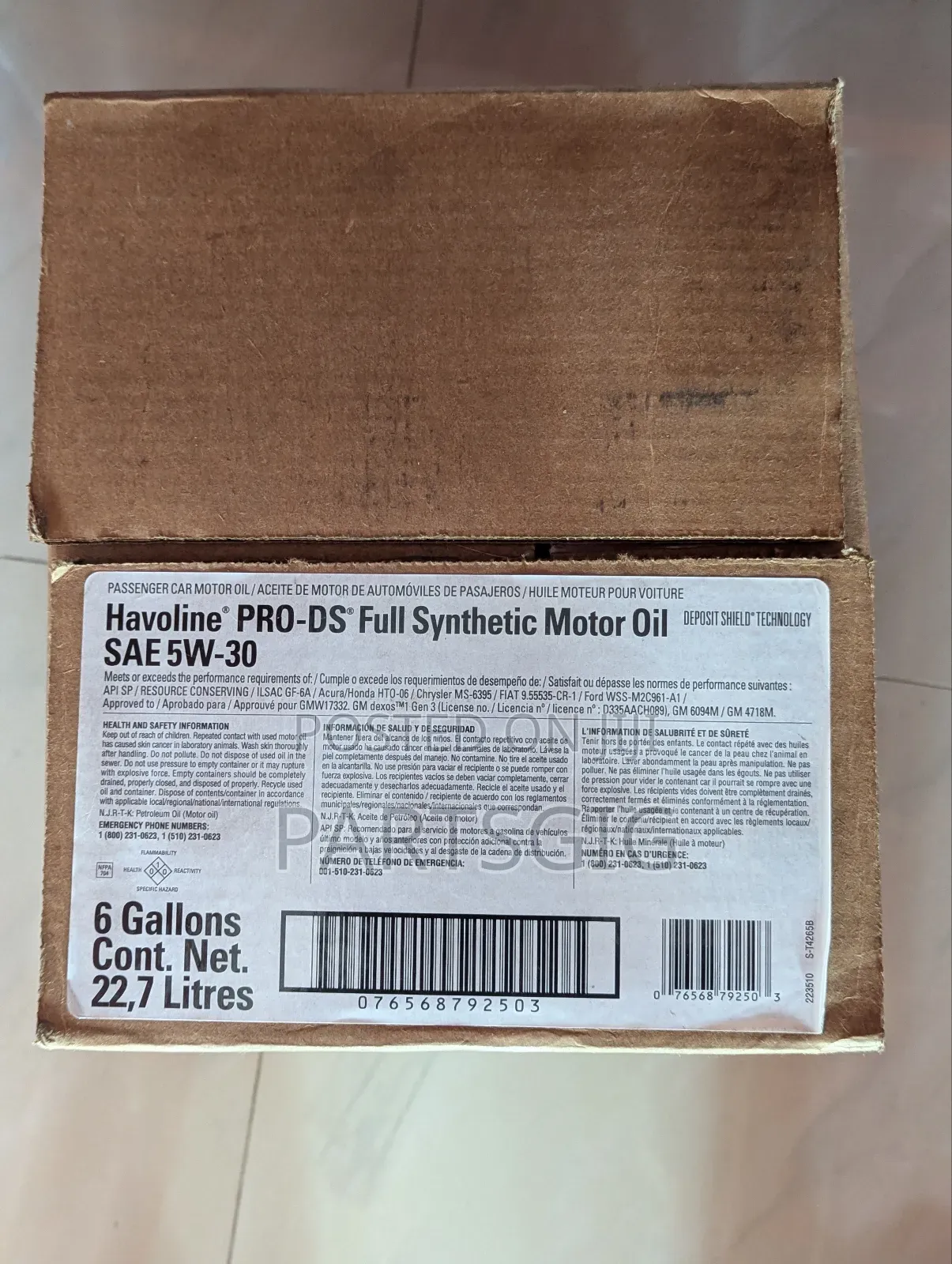 Havoline Full Synthetic 5w 30 Motor Oil - 22.7l