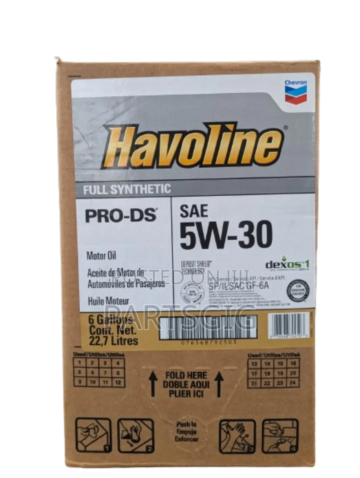 Havoline Full Synthetic 5w 30 Motor Oil - 22.7l