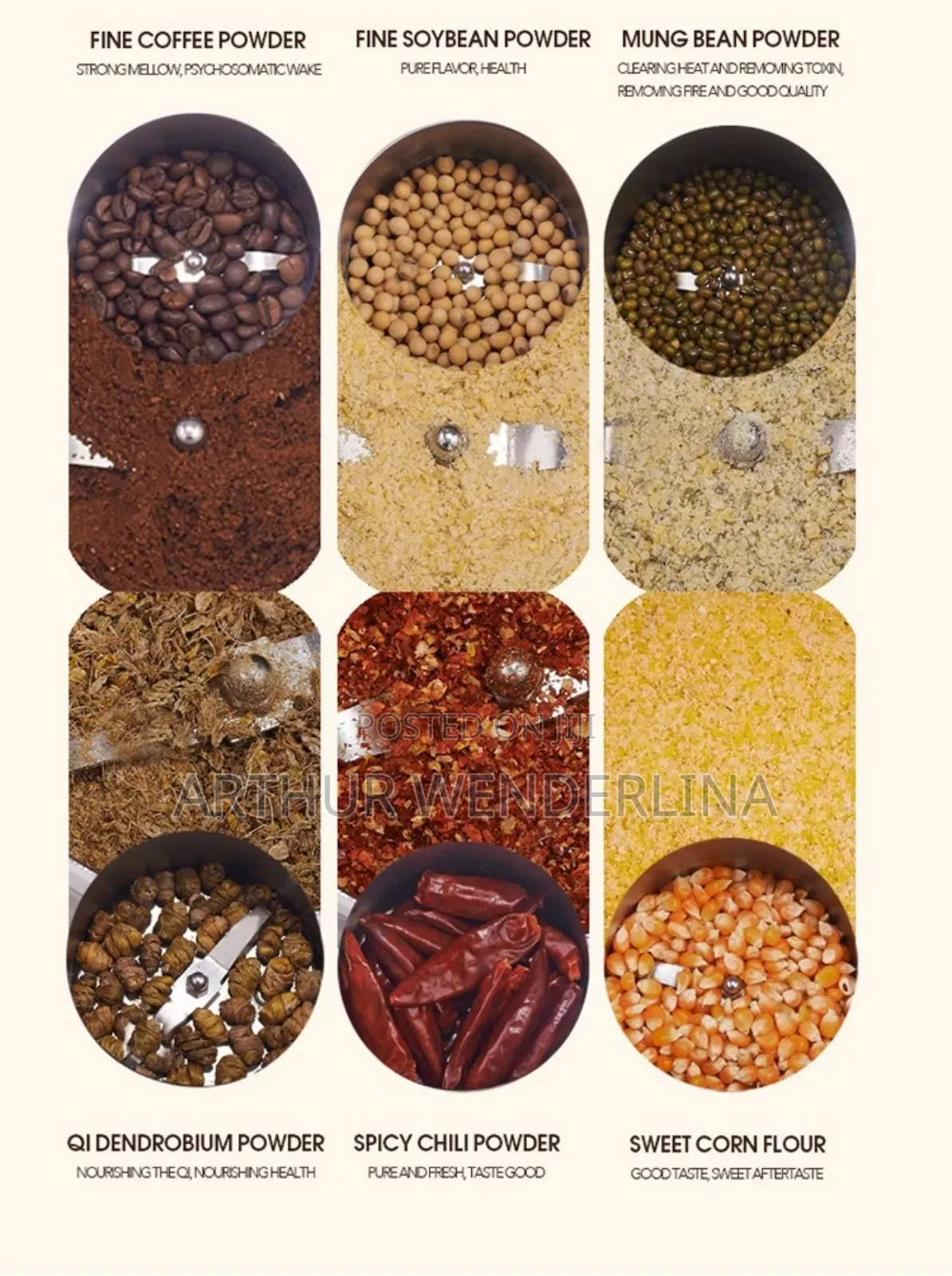 Ririhong 2000gcommercial Spices,Grain,Mill Electric Grinder