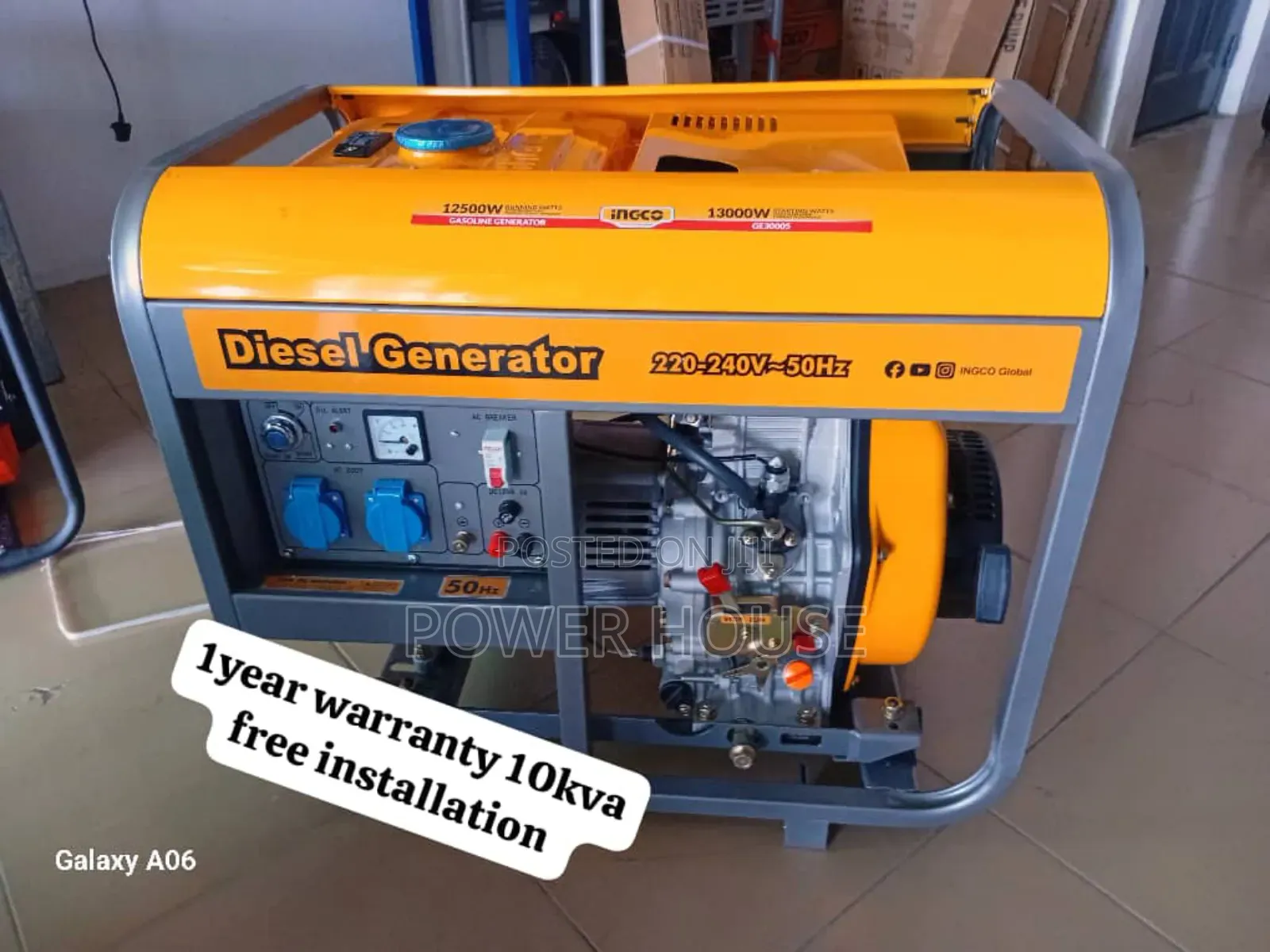Hub Valor Ingco Diesel Engine 10kva 13000watts Generator