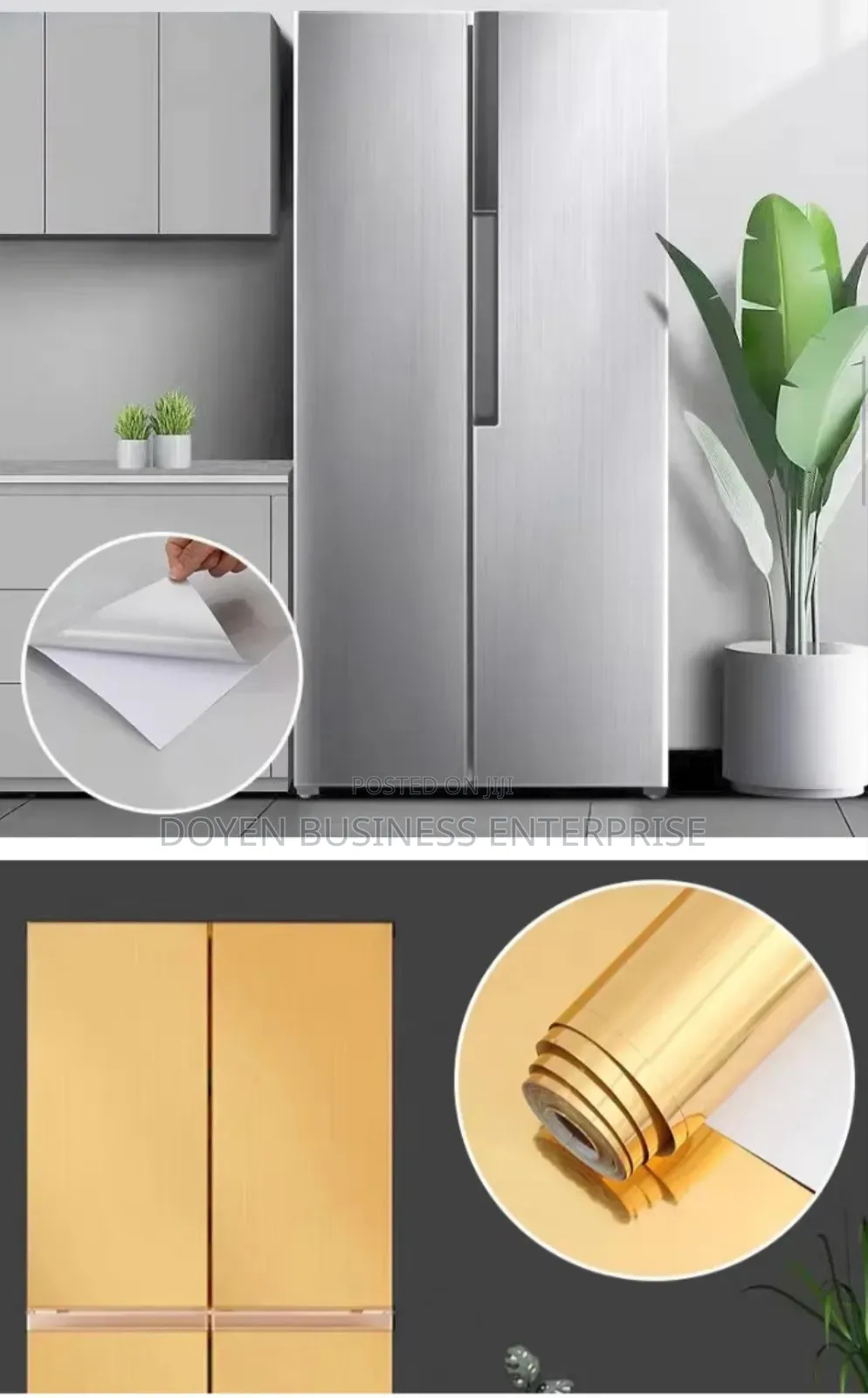 Stainless Steel Effect Adhesive Stickers