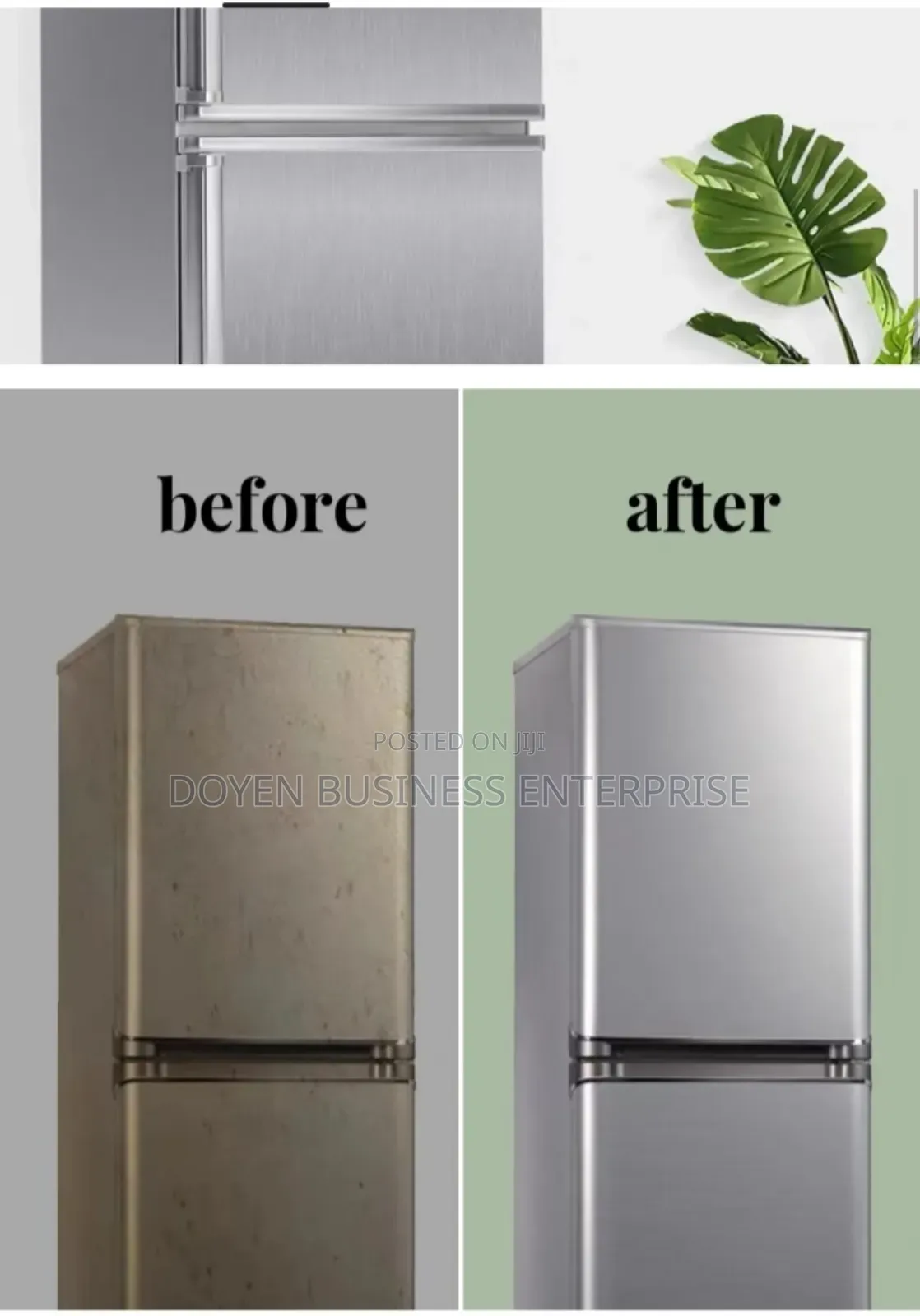 Stainless Steel Effect Adhesive Stickers