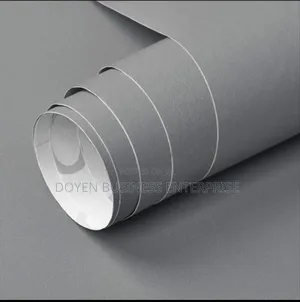 Matte Grey Adhesive Stickers
