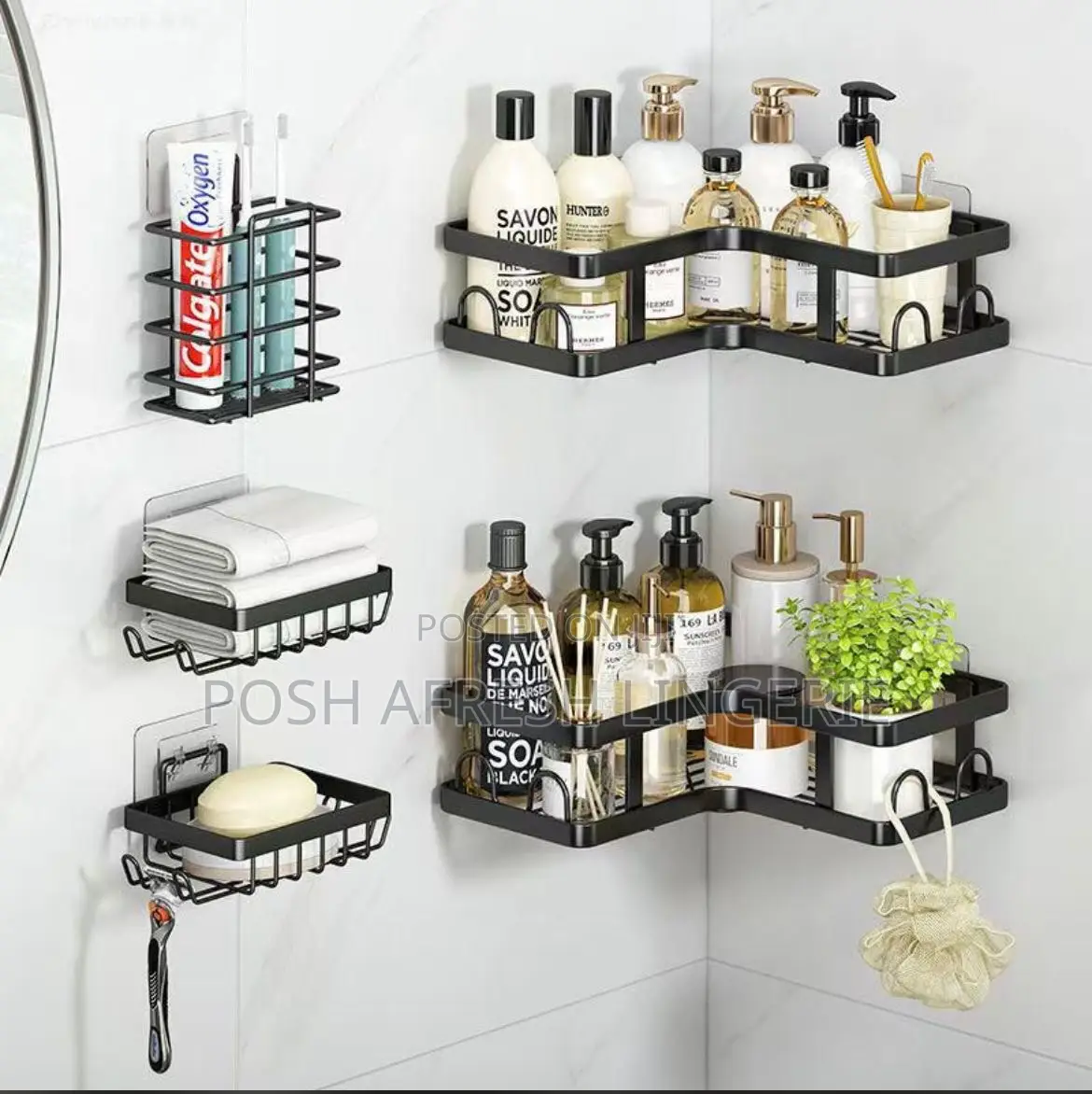 5 in 1 Shower Caddy Bathroom Corner Rack