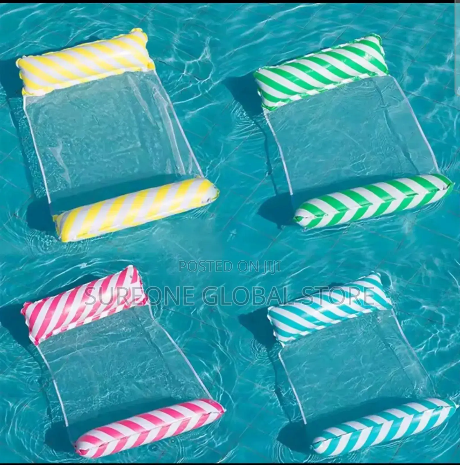 Beach Leisure Floating Beds With Net Backrest