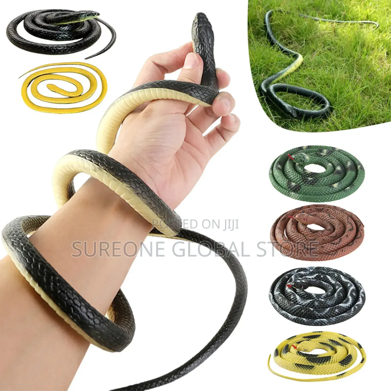 Toy Garden Rubber Snakes Scary Present