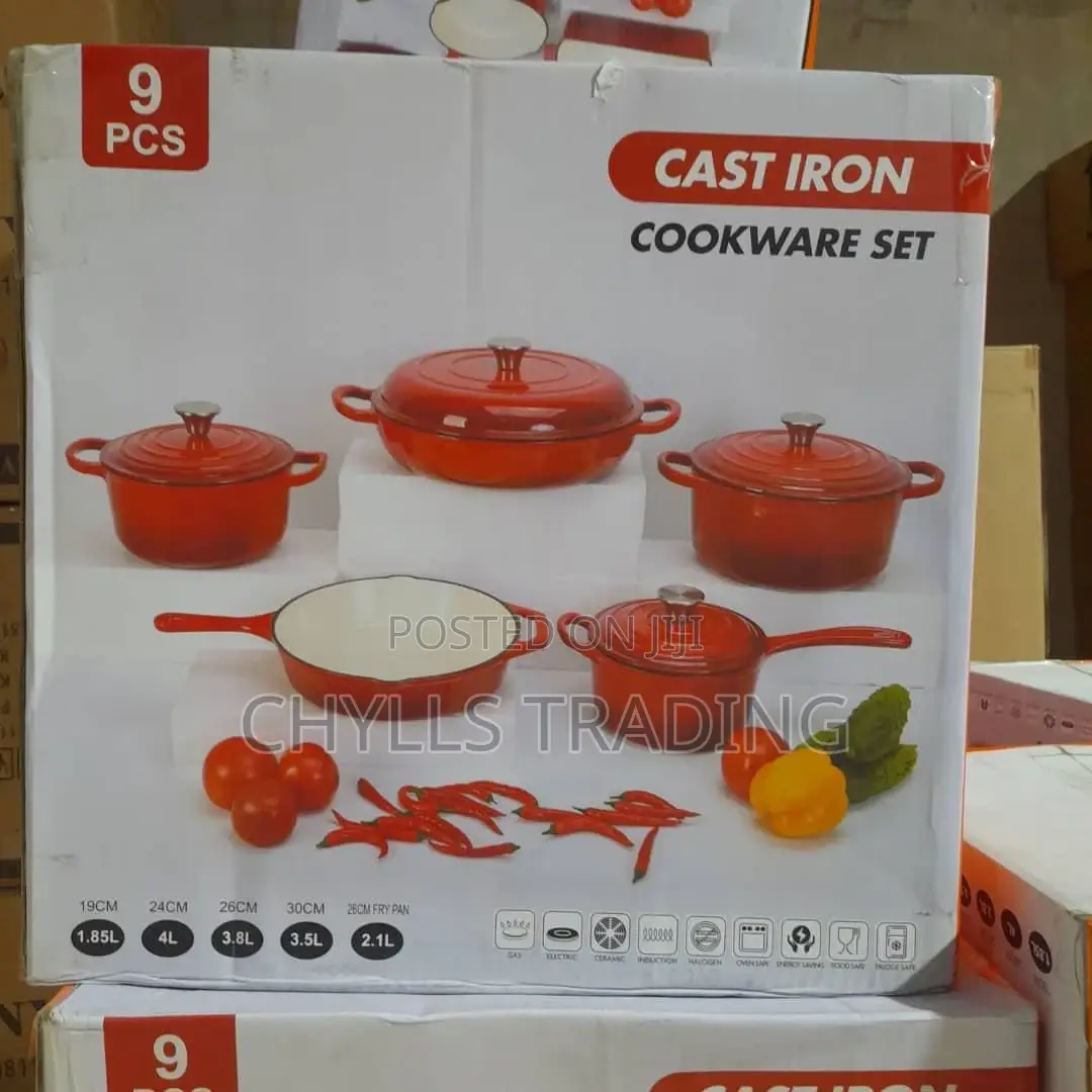 9pcs Cast Iron Cookware Set
