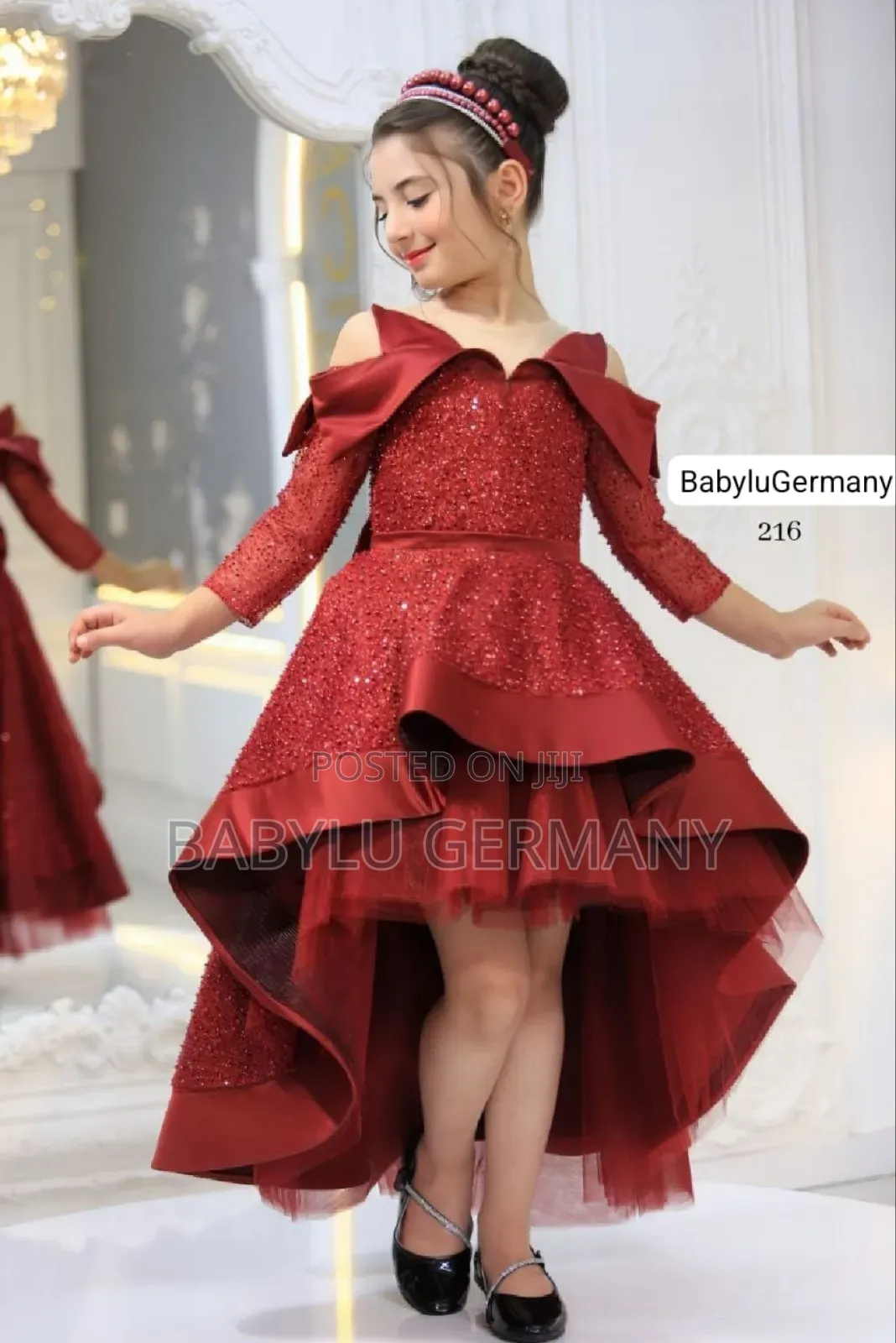 Elegant Premium Turkey Luxury Brand Red Princess Ball Gown