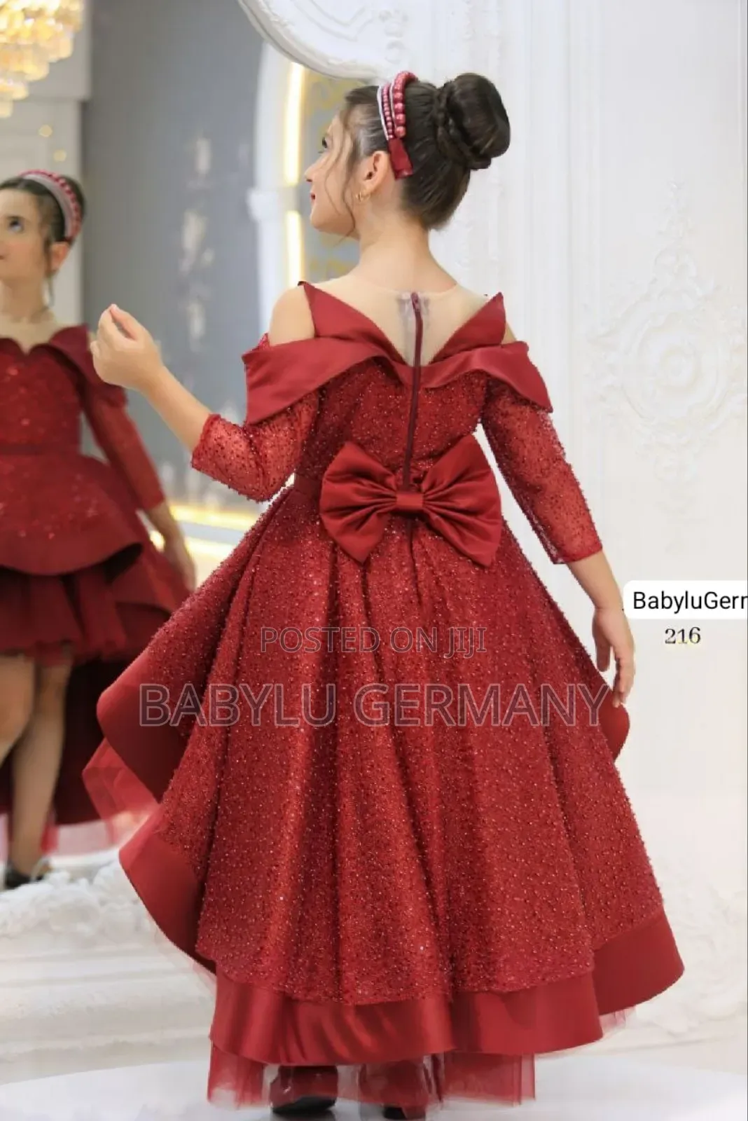 Elegant Premium Turkey Luxury Brand Red Princess Ball Gown