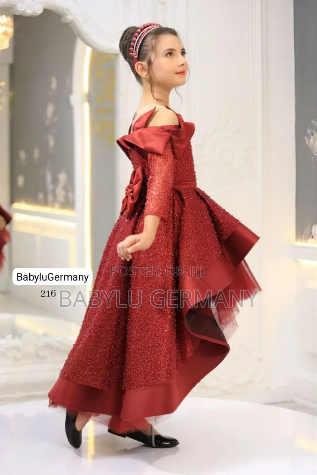 Elegant Premium Turkey Luxury Brand Red Princess Ball Gown