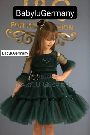 Luxury Turkey Imported Green Tulle Ball Gown Princess Dress